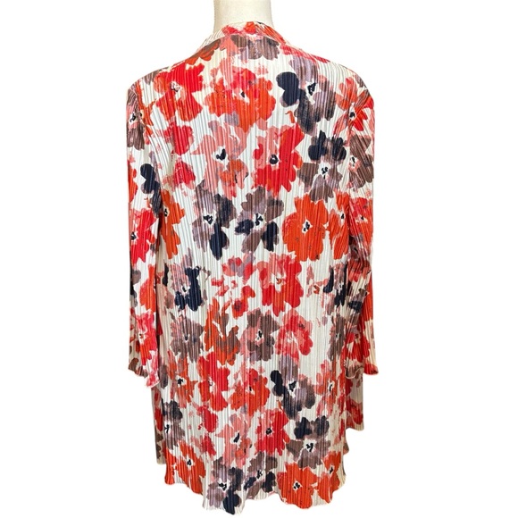 Slinky Brand Floral Top with Red and White - Picture 2 of 5